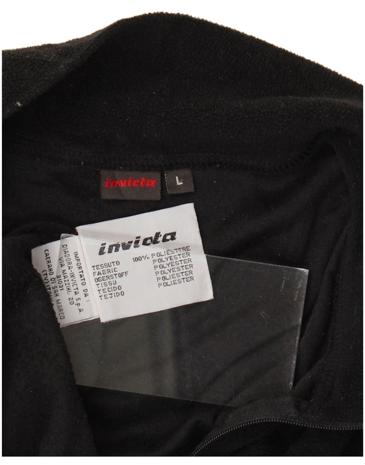 INVICTA Pull polaire à col zippé pour homme, grand, noir