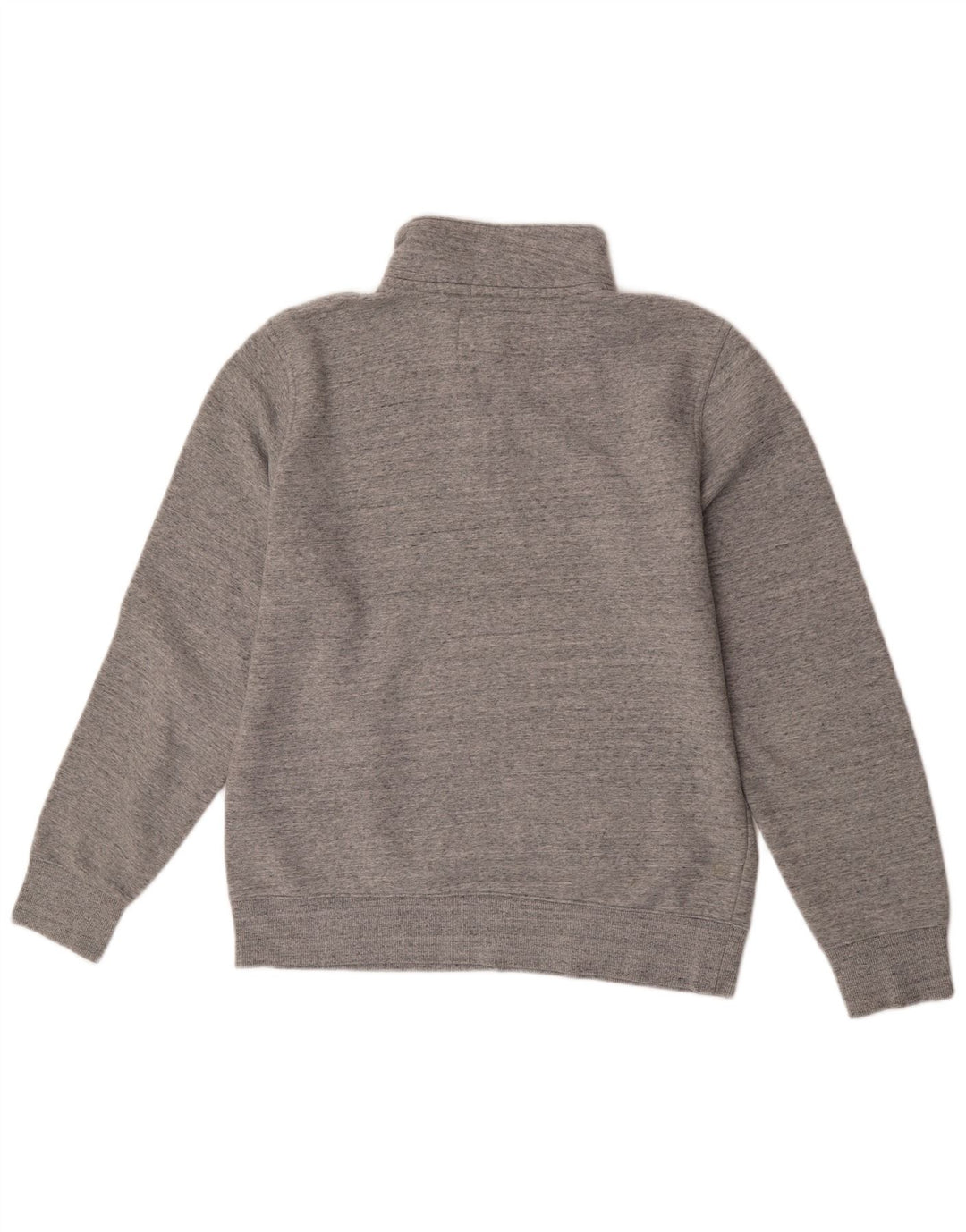 Jack Wills Sweat-shirt coupe classique à col zippé pour homme, grand gris moucheté