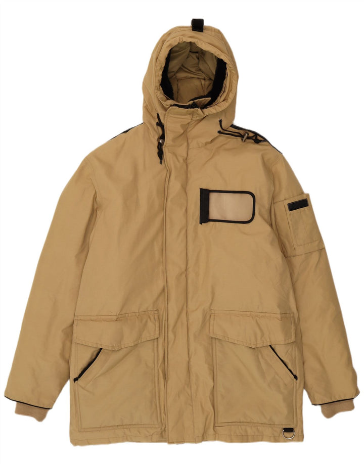 Museum Veste matelassée à capuche pour homme UK 40 Large Beige Coton