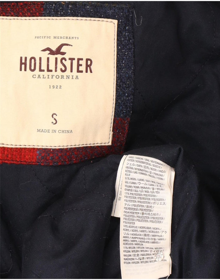 Hollister Veste coupe-vent à capuche pour femme UK 10 Petit carreaux multicolores