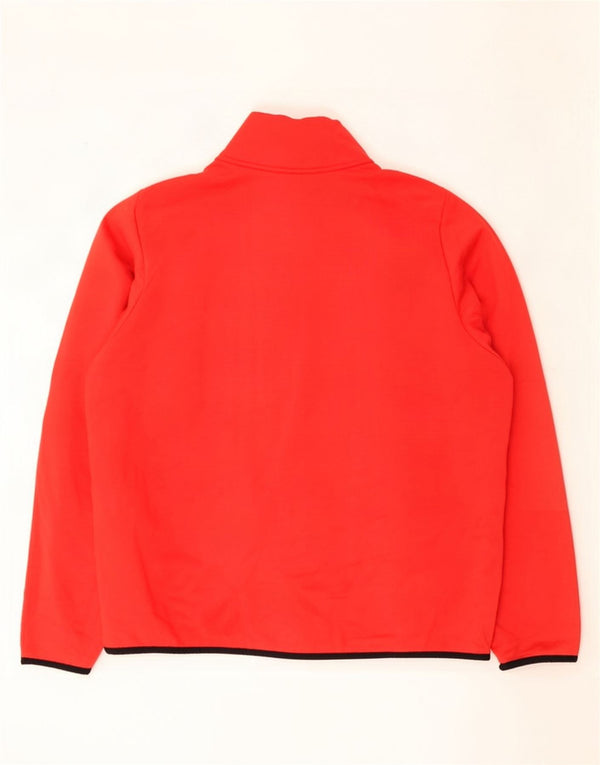 Nike Homme Dri Fit Zip Neck Sweatshirt Jumper Grand Rouge Polyester