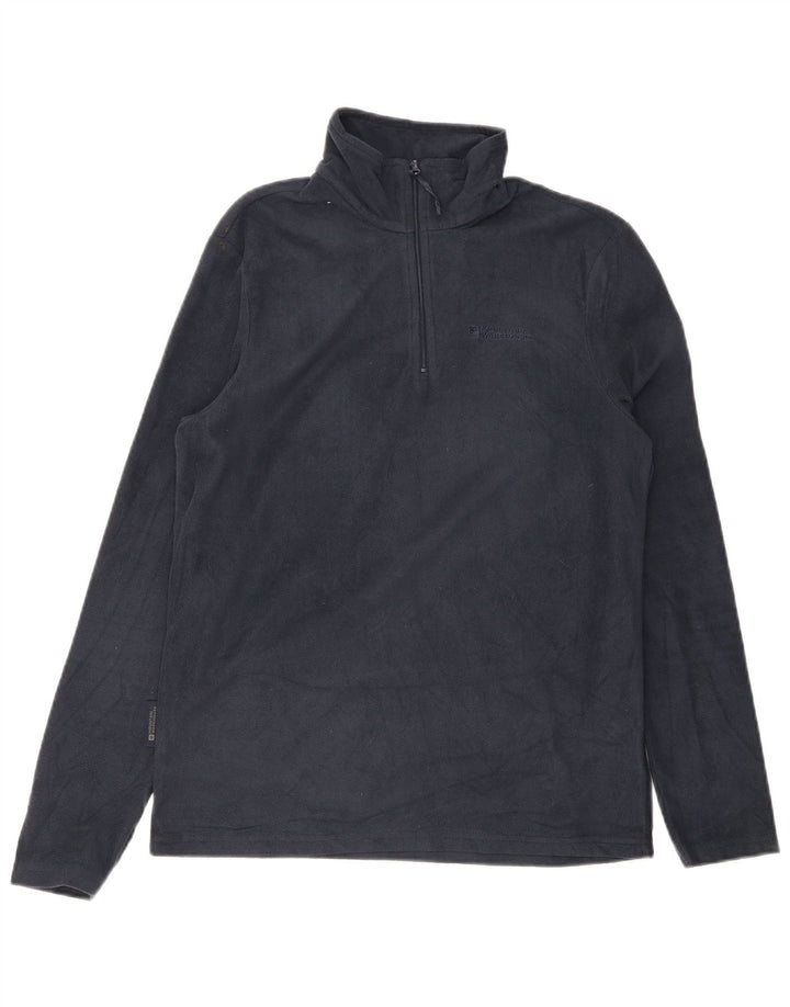 Mountain Warehouse Pull polaire à col zippé pour homme XS Bleu marine Polyester