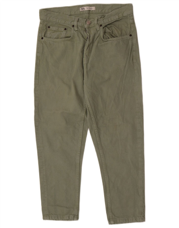 Zara Jean Slim Homme EU 40 Medium W31 L26 Vert Coton