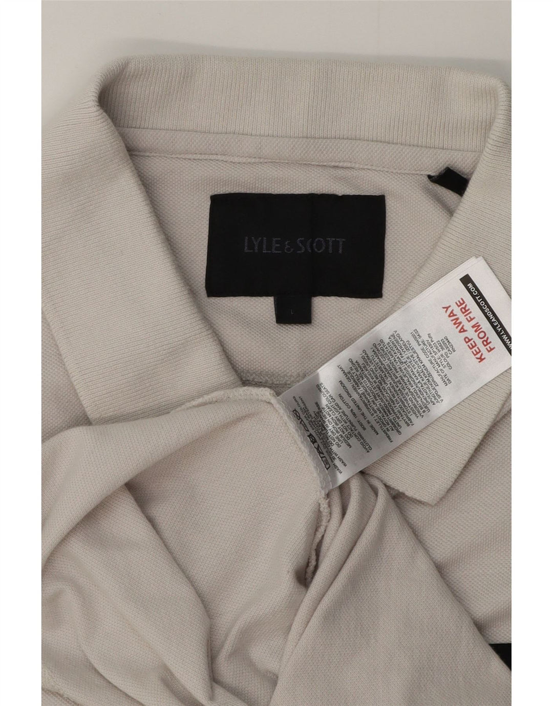 LYLE & SCOTT Polo Homme Large Blanc Cassé Coton