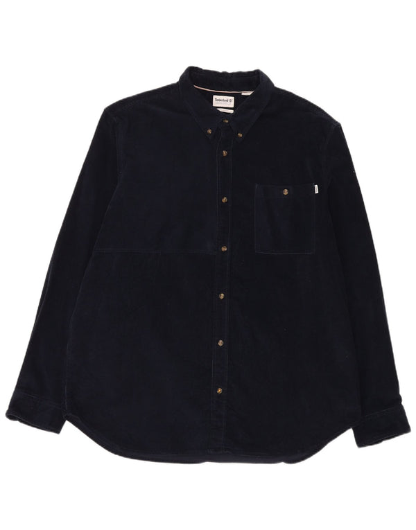 Timberland Chemise coupe régulière en velours côtelé pour homme 2XL Bleu marine