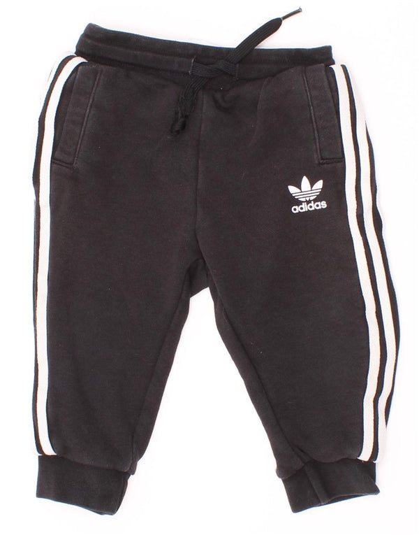 Adidas Pantalon de survêtement de jogging pour bébé garçon 12-18 mois en coton noir