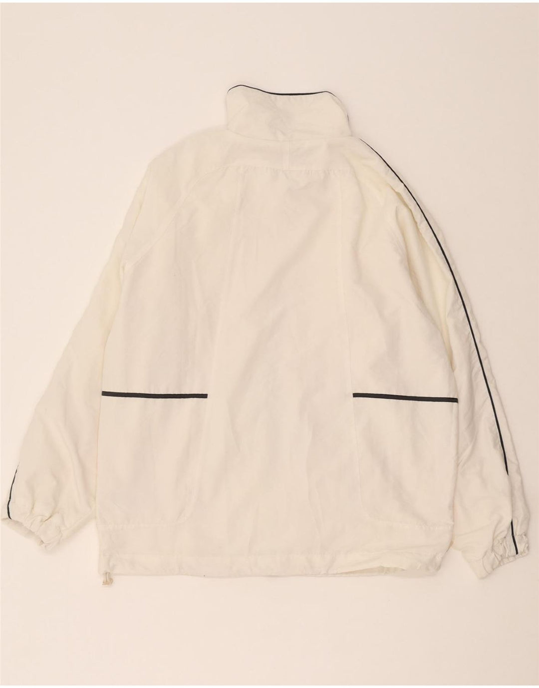 LOTTO Womens Oversized Tracksuit Top Jacket UK 12 Medium White Polyester Vintage Lotto and Second-Hand Lotto from Messina Hembry 