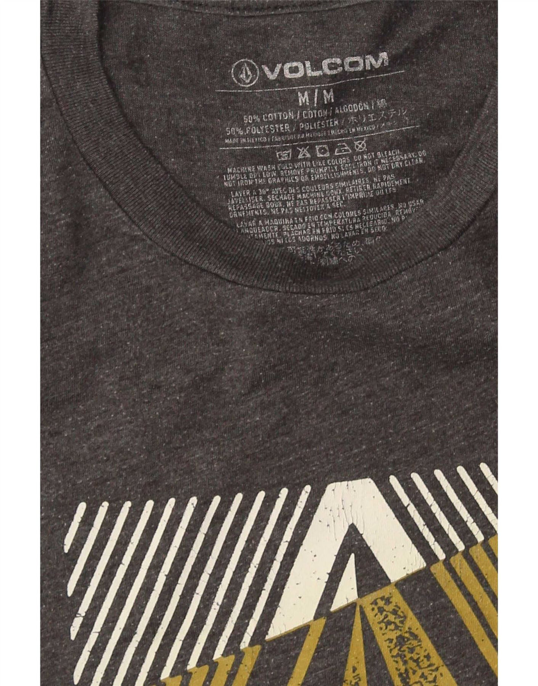 Volcom T-Shirt Graphique Homme Gris Moyen Coton