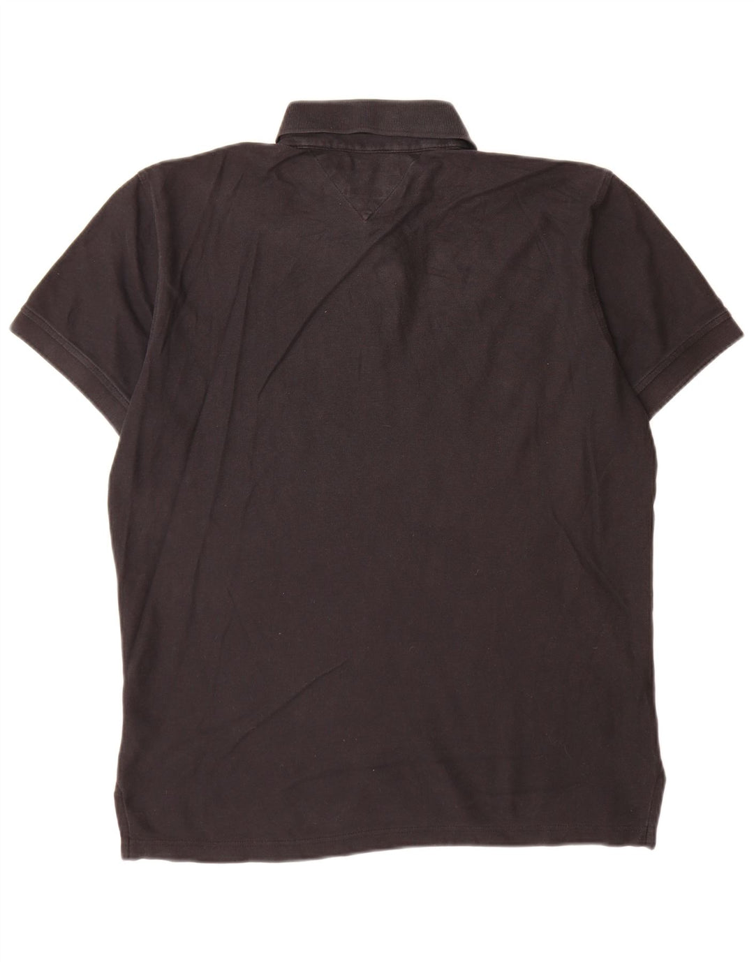 Tommy Hilfiger Polo coupe classique pour homme en coton noir Large