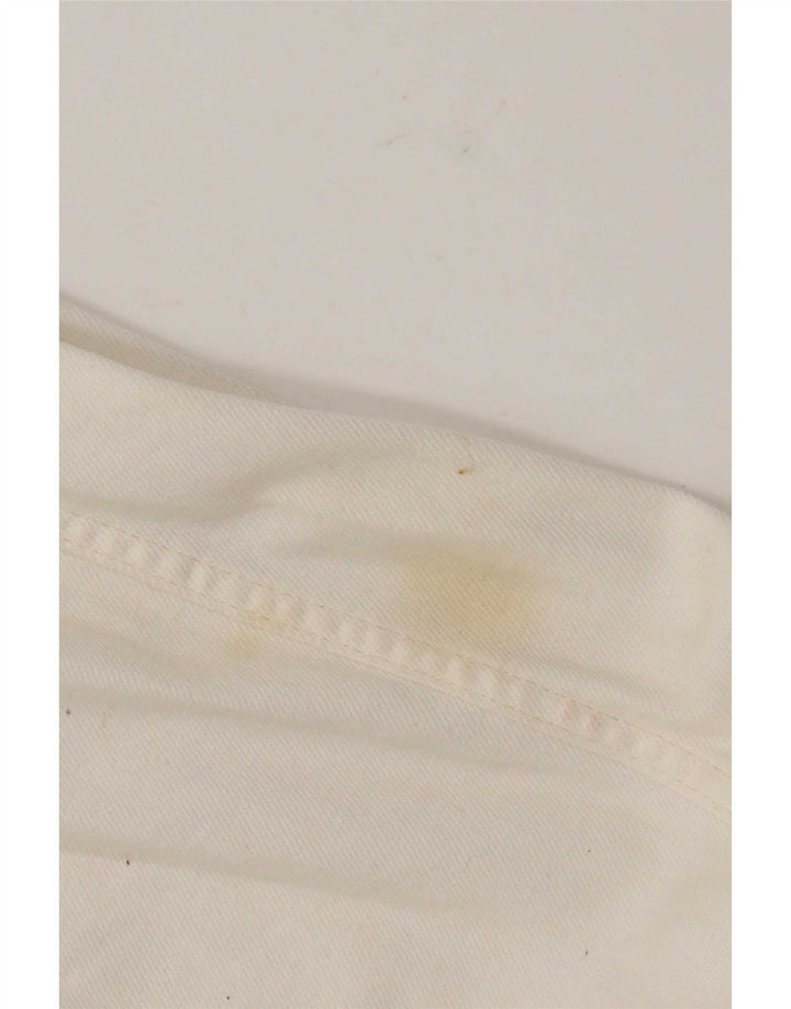 All Saints Chemise en jean surdimensionnée pour femme UK 8 Small Blanc Coton