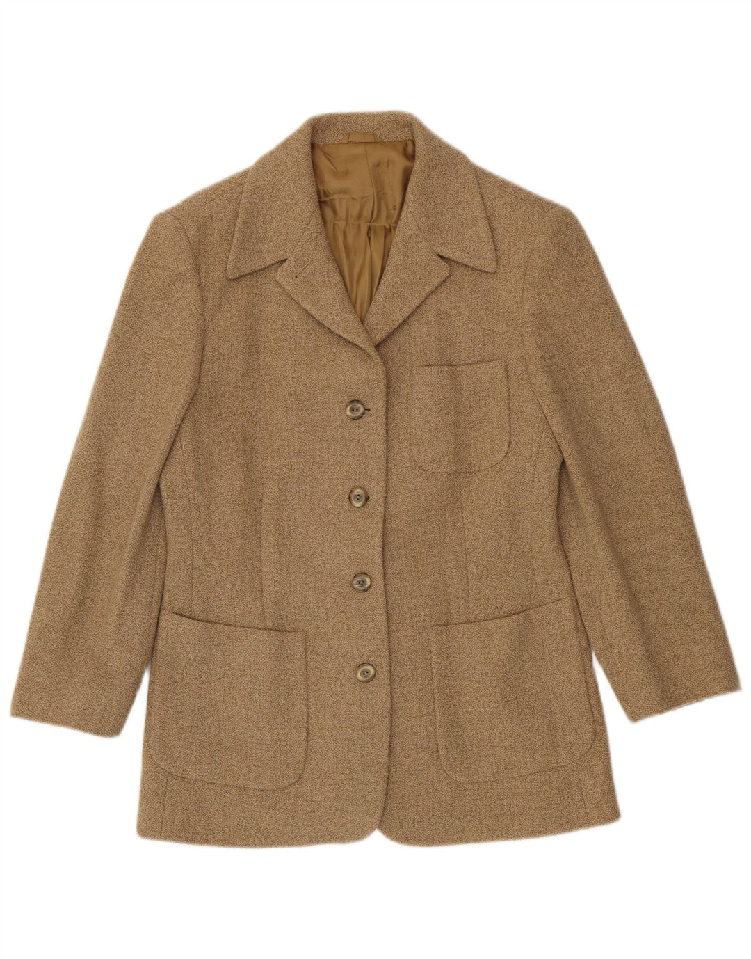 Henry Cottons Veste blazer 4 boutons pour femme IT 46 Large laine beige