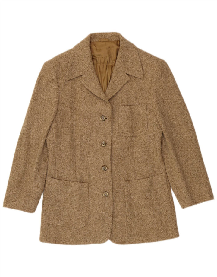 Henry Cottons Veste blazer 4 boutons pour femme IT 46 Large laine beige