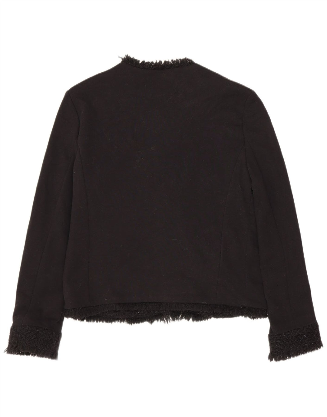 Pinko Veste Blazer 3 Boutons Femme UK 12 Coton Noir Moyen