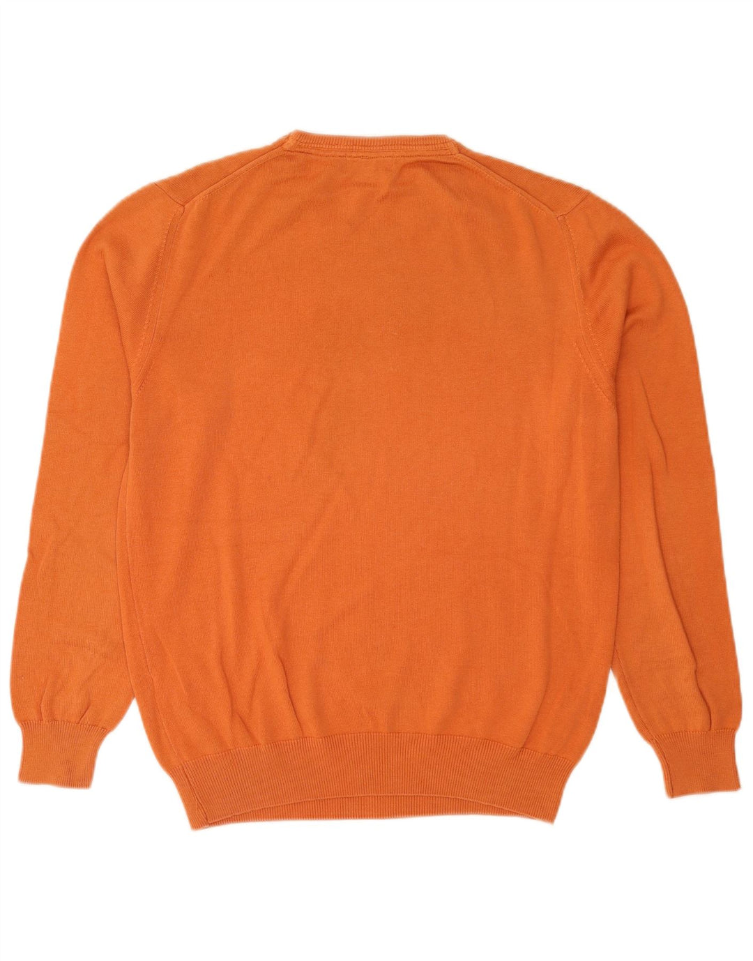 Massimo Dutti Pull col rond homme en coton orange moyen
