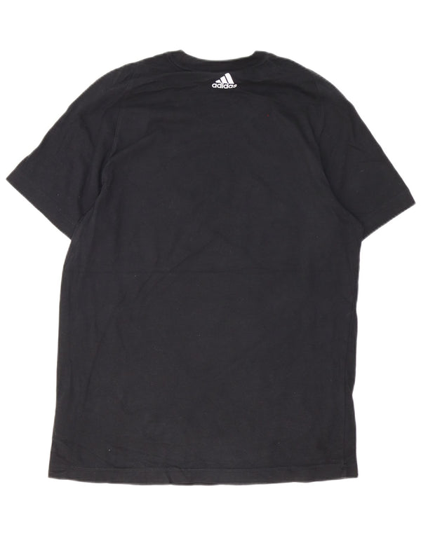 Adidas T-shirt graphique pour homme en coton noir moyen