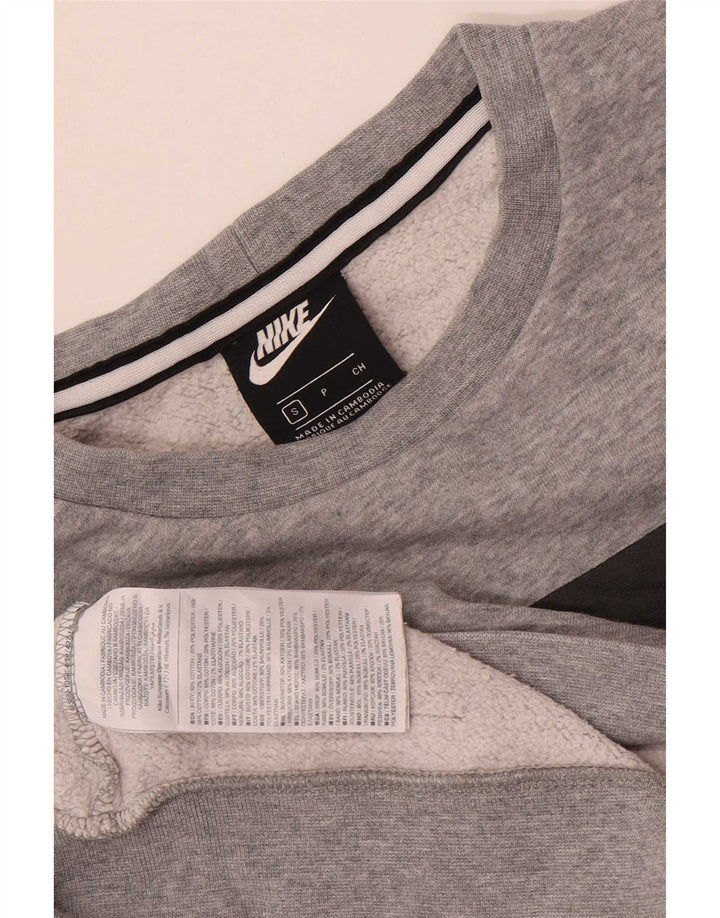 Nike Sweat-shirt graphique pour homme en coton color block Gris Taille S