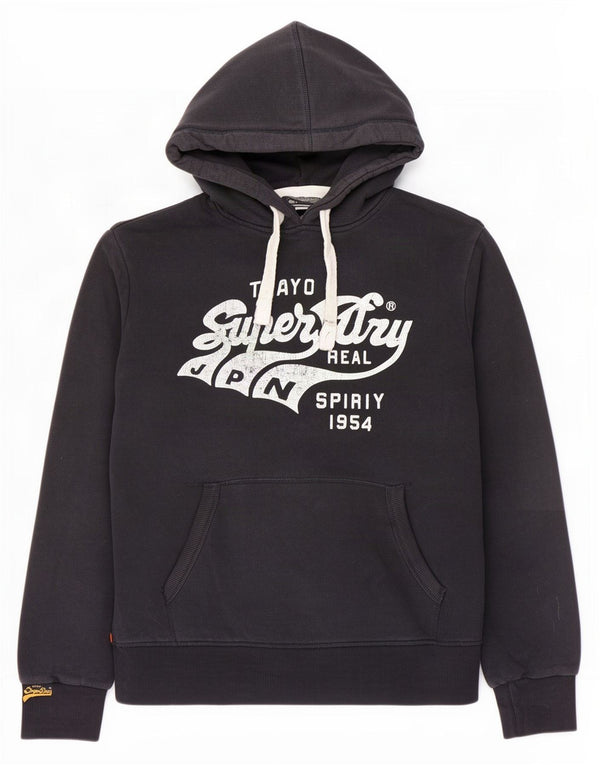 Superdry Homme Vintage Fit Graphic Sweat à Capuche XL Bleu Marine Coton