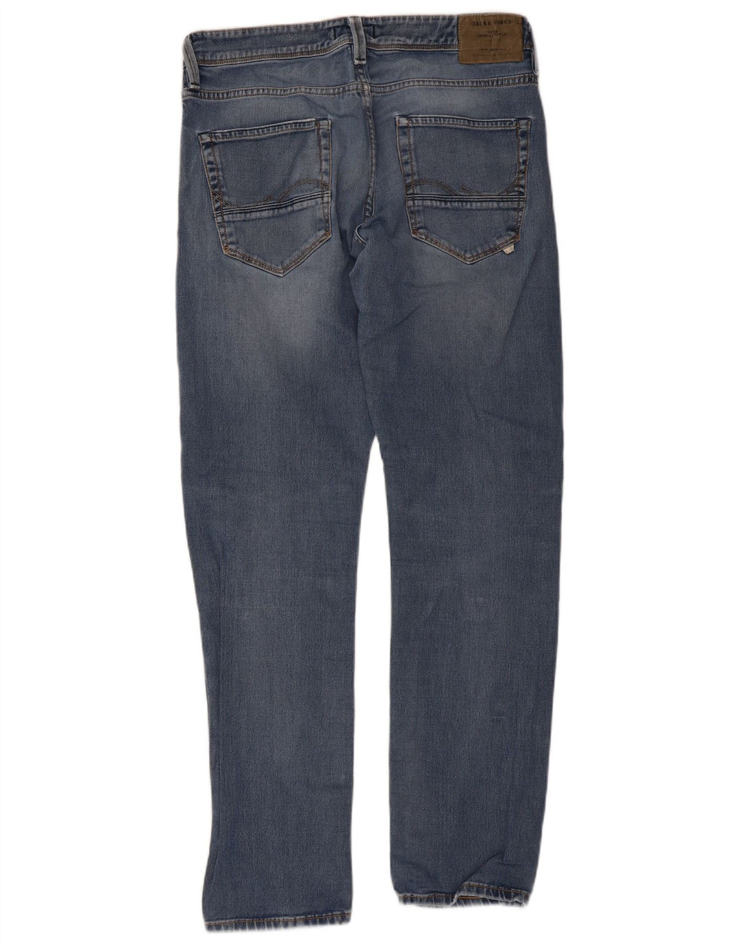 Jack & Jones Jean Droit Homme W33 L32 Bleu Coton