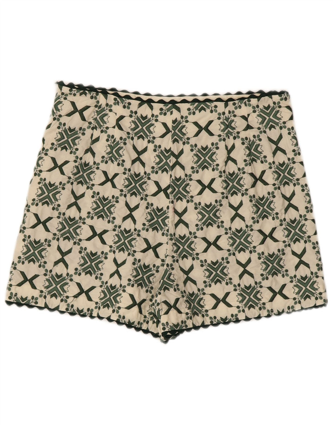 Zara Short décontracté pour femme Large W30 Blanc cassé géométrique
