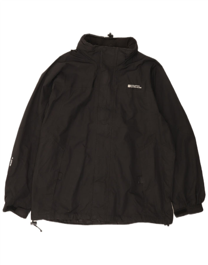Mountain Warehouse Veste de pluie à capuche pour homme UK 38 Medium Noir Nylon
