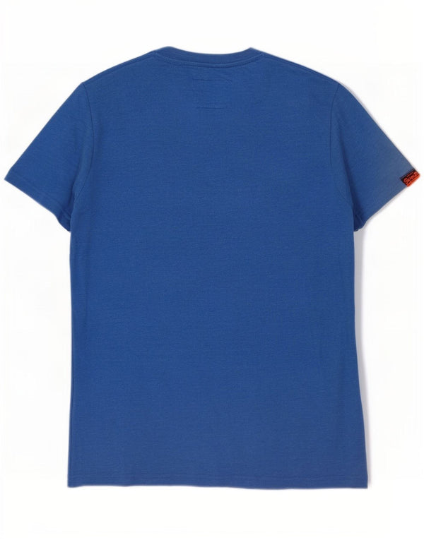 Superdry T-Shirt Graphique Homme Bleu Moyen Coton