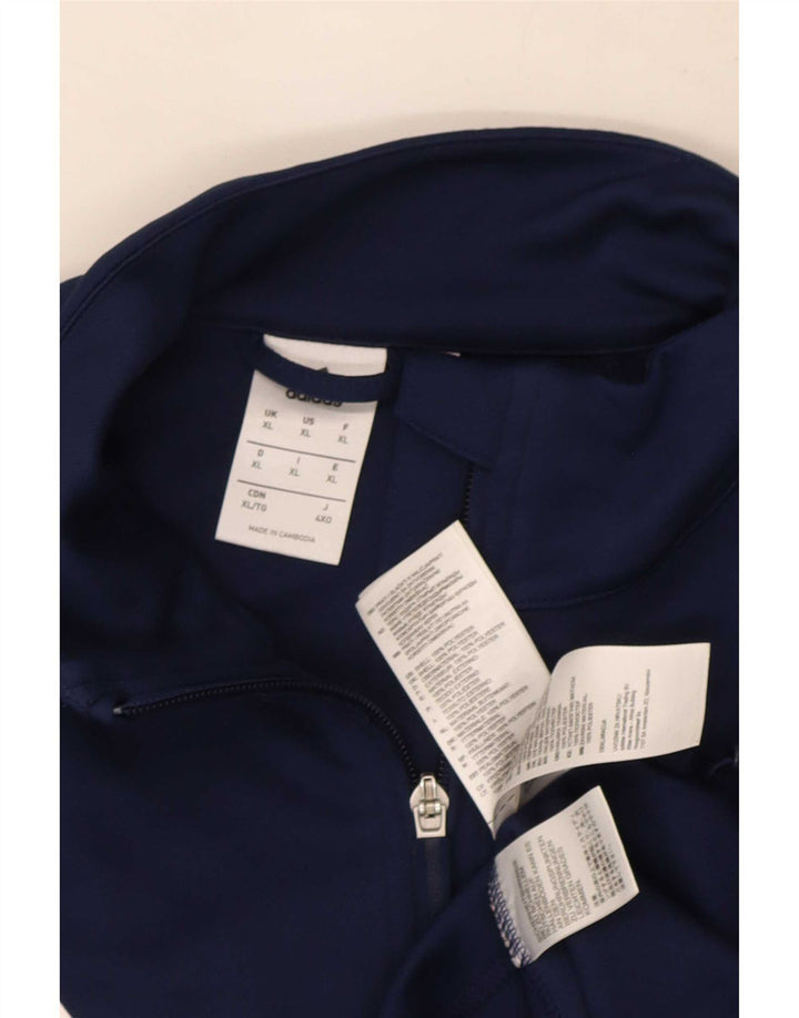 Adidas Hommes Climalite Survêtement Top Veste XL Bleu Marine Polyester