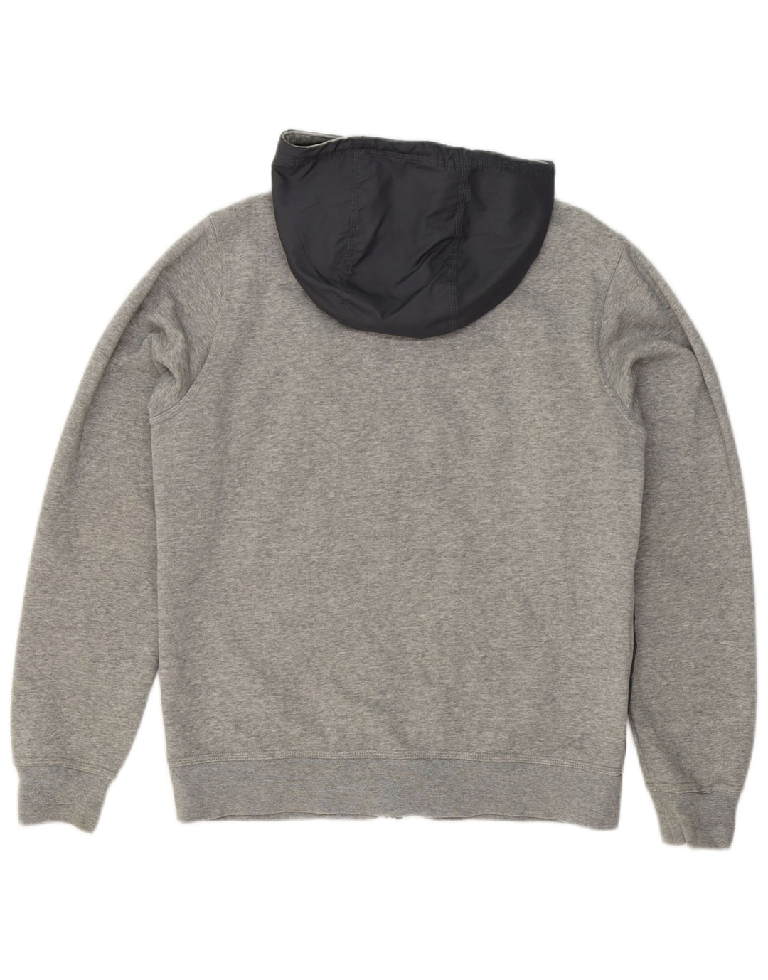 Nike Sweat à capuche zippé en coton color block gris moyen pour homme