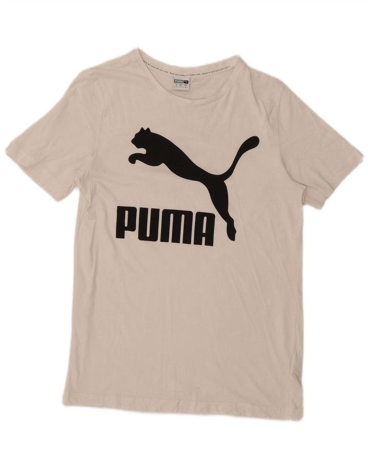 Puma T-Shirt Graphique Homme Petit Blanc Coton