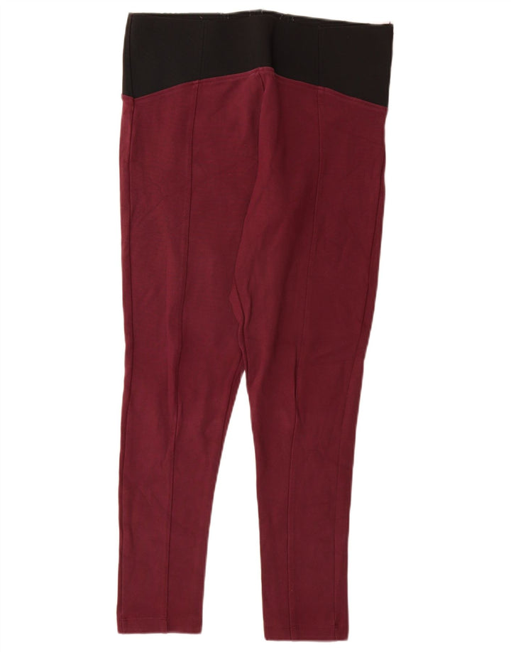 Marks & Spencer Leggings Femme UK 12 Viscose Bordeaux Moyen
