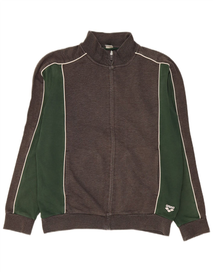 Arena Veste de Survêtement Homme Large Gris Colorblock Coton