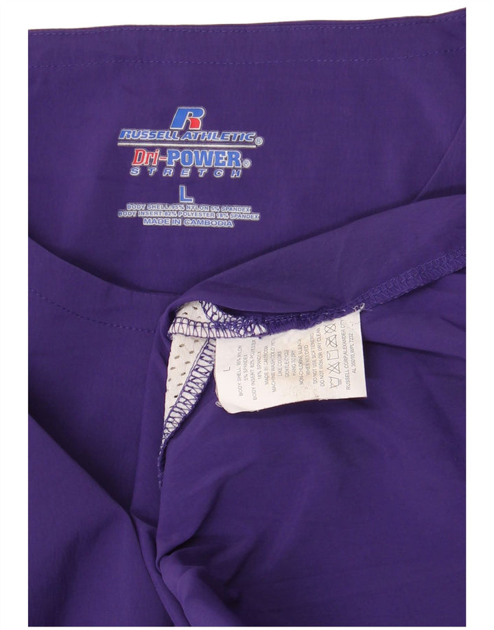 RUSSELL ATHLETIC T-Shirt Homme Haut Large Violet Colorblock Nylon
