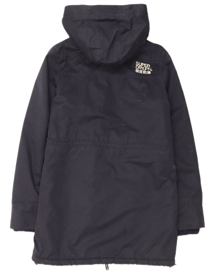 Superdry Veste Sherpa Parka à capuche pour homme UK 38 Bleu marine moyen Polyester