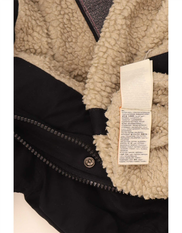 Superdry Veste coupe-vent à capuche Windparka pour femme UK 14 Bleu marine moyen