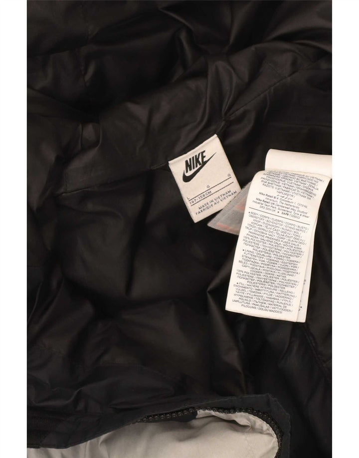 Nike Veste matelassée à capuche pour garçon 12-13 ans Large Noir Colourblock