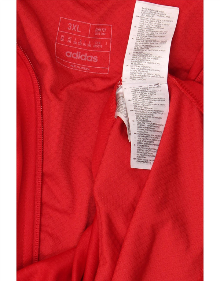 Adidas Hommes Aeroready Graphic Survêtement Top Veste 3XL Rouge Polyester