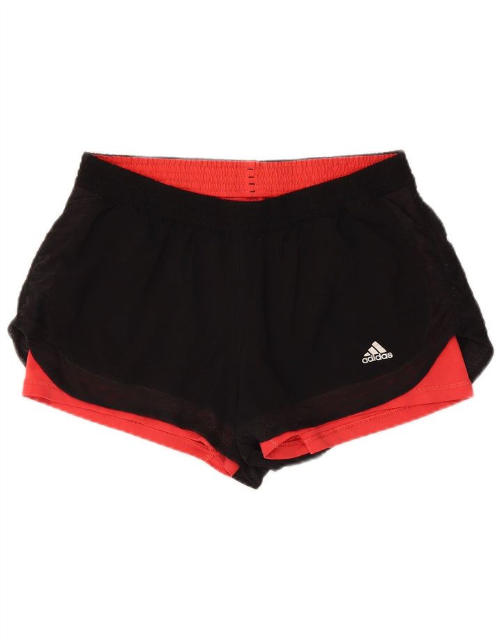 ADIDAS Short de sport Climalite pour femme UK 12/14 Polyester noir moyen