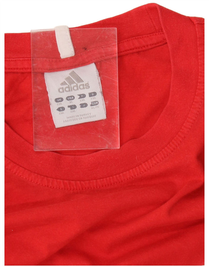 ADIDAS Mens T-Shirt Top 2XL Red