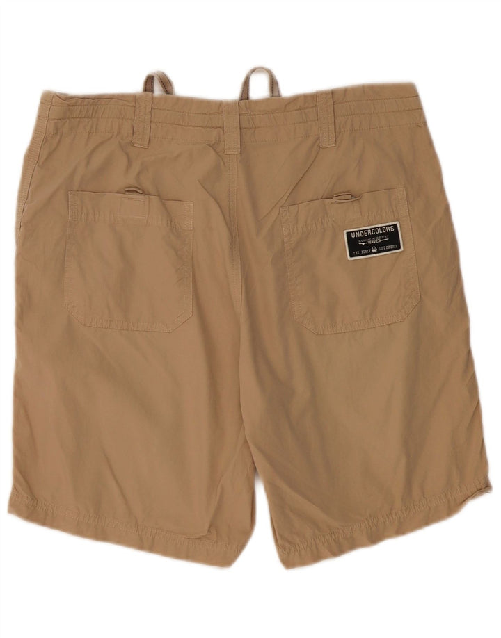 BENETTON Short Chino Homme Moyen W32 Beige Coton