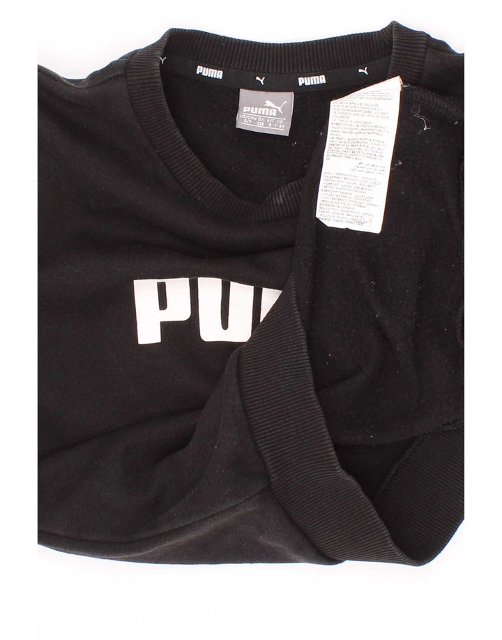 Puma Sweat-shirt graphique pour garçon 7-8 ans Noir Coton