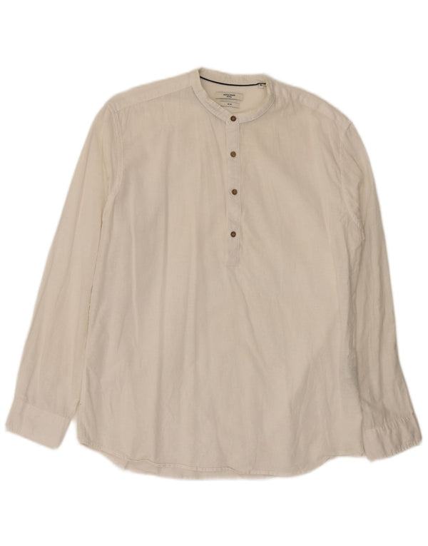 Jack & Jones Chemise Pull Slim Fit XL Coton Blanc