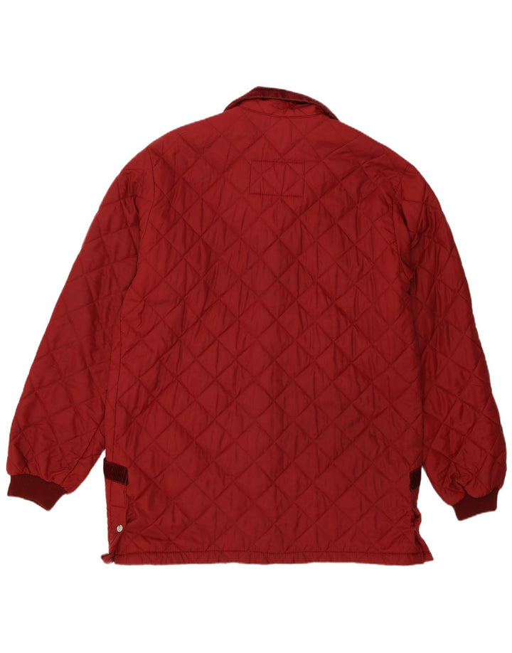veste matelassée homme vintage UK 40 Grand Bourgogne Polyamide