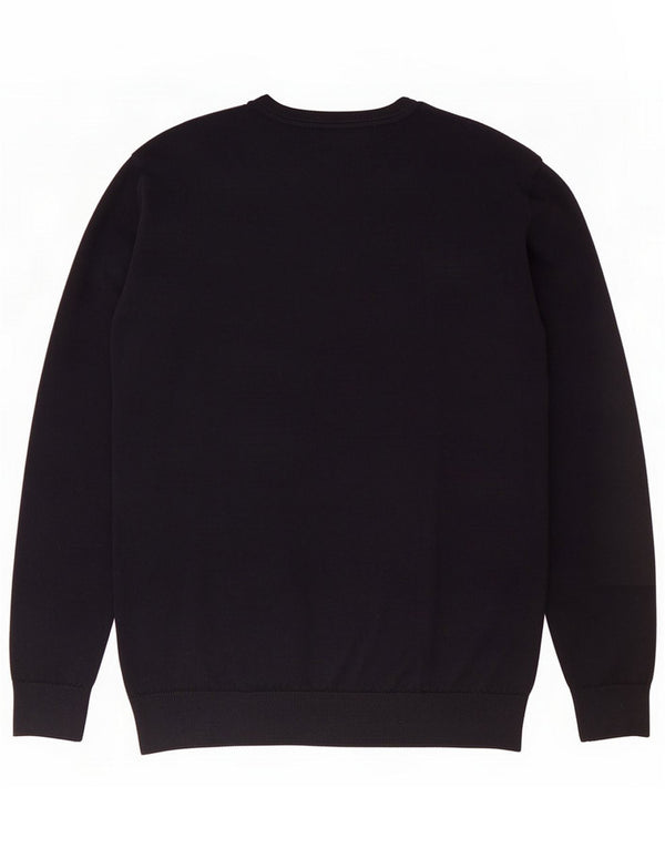 Lacoste Pull col V coupe classique pour homme Taille 6 XL Laine bleu marine