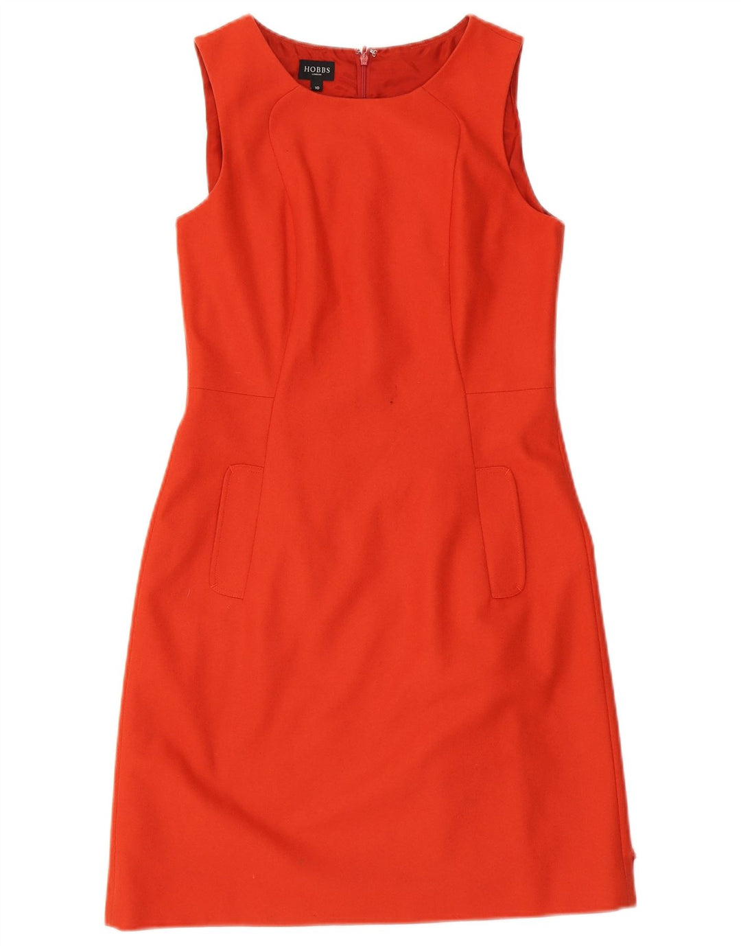 Hobbs Robe fourreau sans manches pour femme UK 10 Petite laine rouge