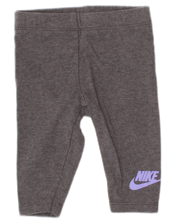 Nike Baby Girls Graphic Leggings 0-3 Months Grey Cotton