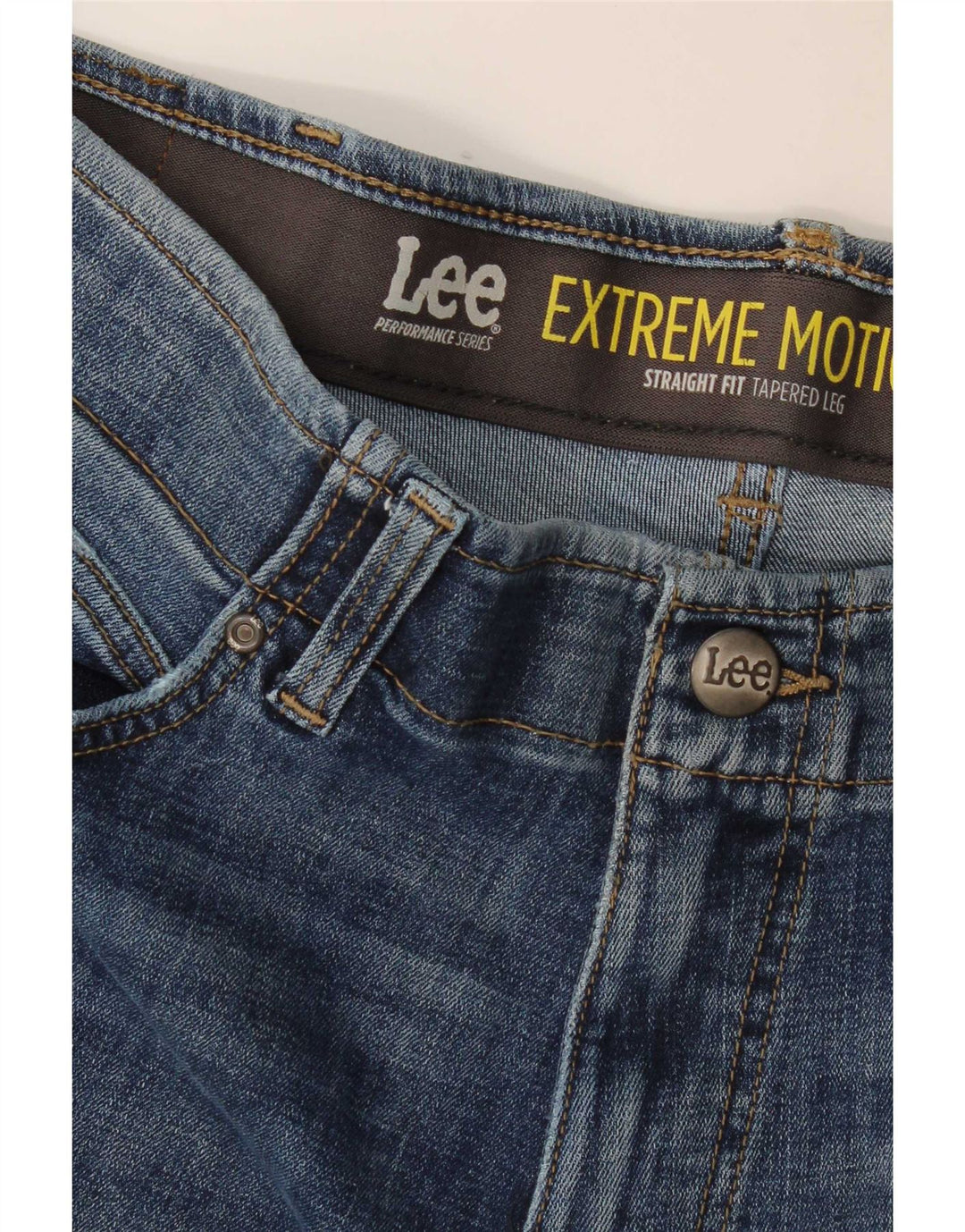 Lee Jean Droit Fuselé W34 L31 Homme Bleu