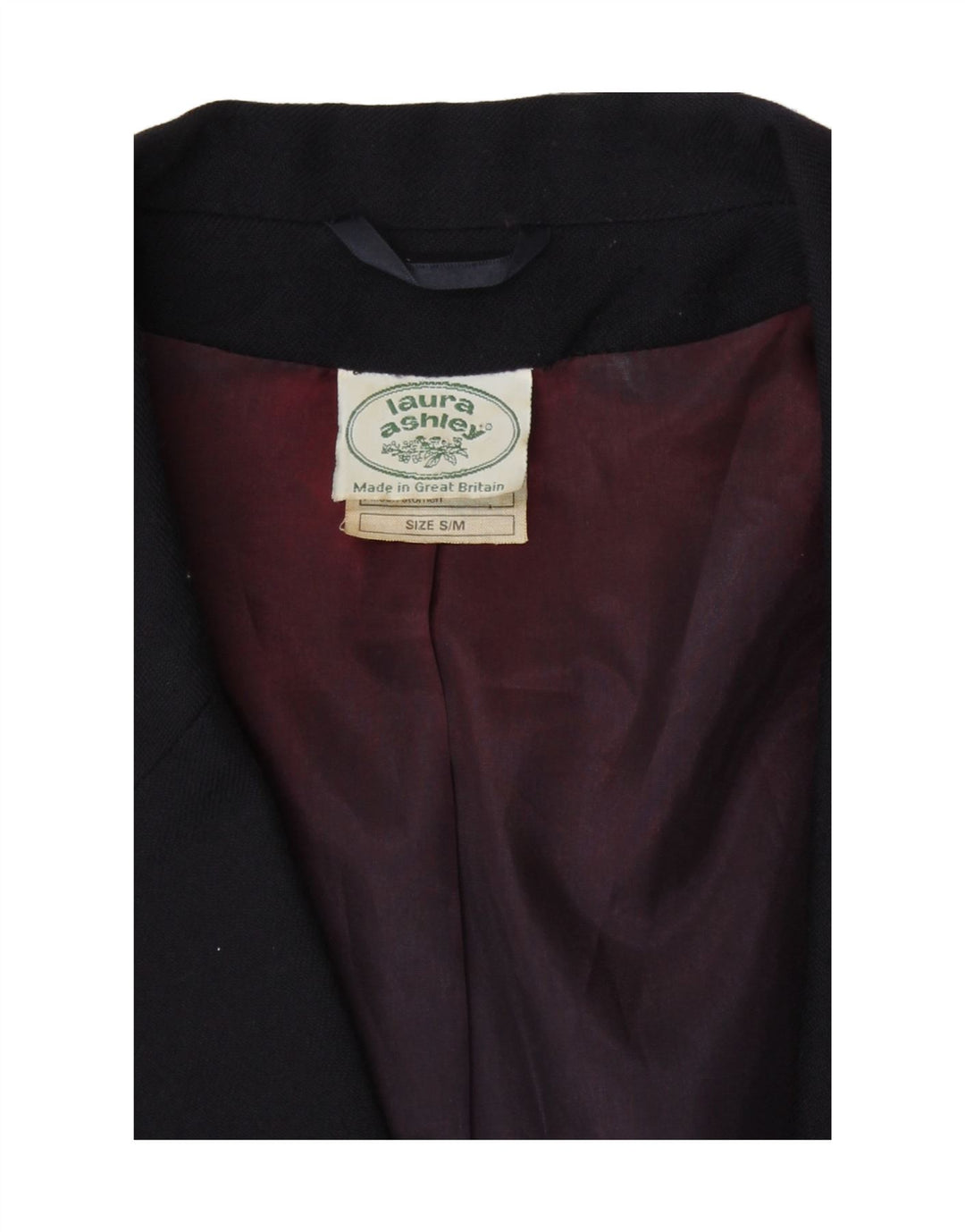 Laura Ashley Veste blazer à 2 boutons pour femme UK 10 Petite laine bleu marine