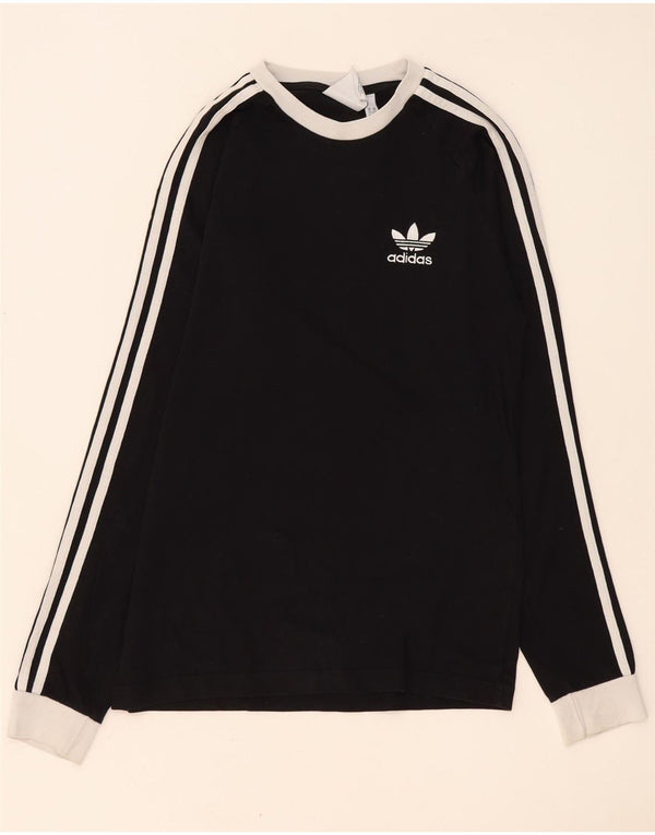 Adidas Haut à manches longues pour homme XS en coton color block noir