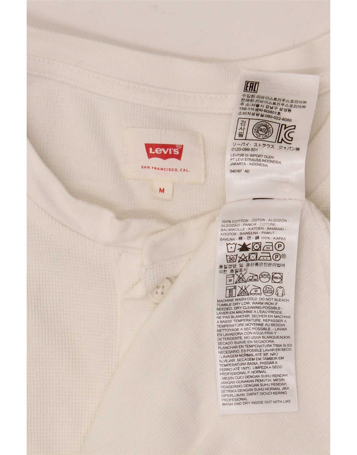 Levi's Top à Manches Longues Homme Blanc Moyen Coton