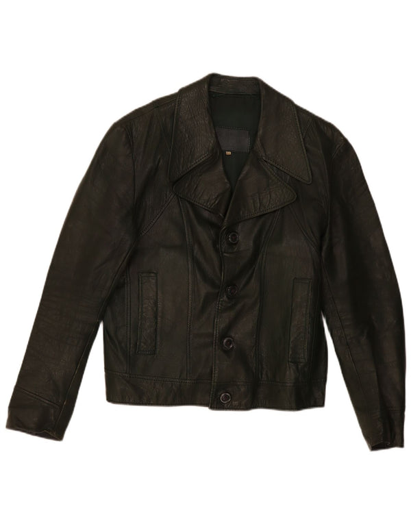 Veste en cuir homme vintage IT 52 XL Kaki