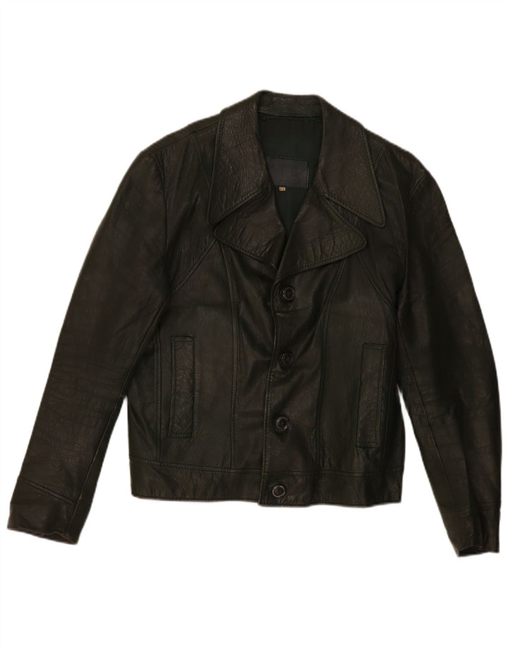 Veste en cuir homme vintage IT 52 XL Kaki